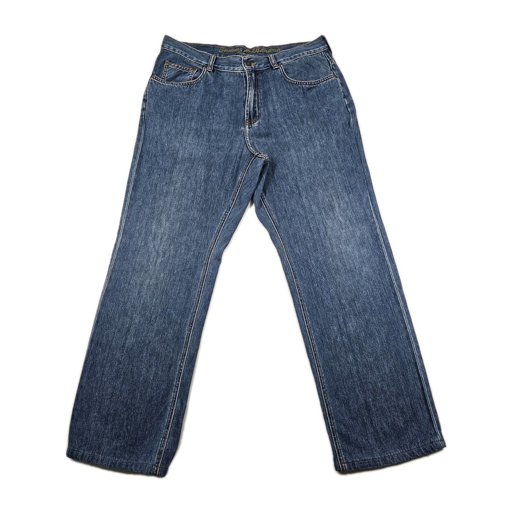 Tommy Bahama Classic Fit Straight Leg Mens 36x32 Denim Blue Jeans Soft Comfort